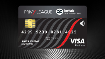 Debit Card Privy League Platinum Debit Card From Kotak Bank